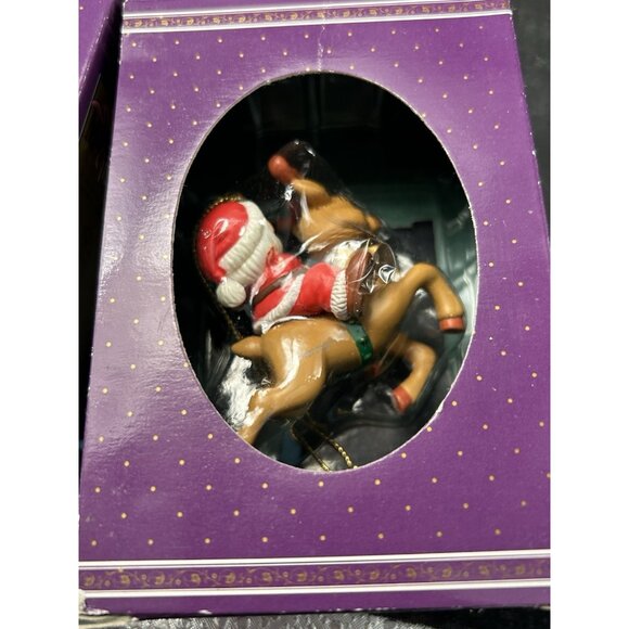 5 Mistletoe Magic Christmas Ornament Orig Boxes Baby Reindeer Train Mouse & Elf - Picture 8 of 16